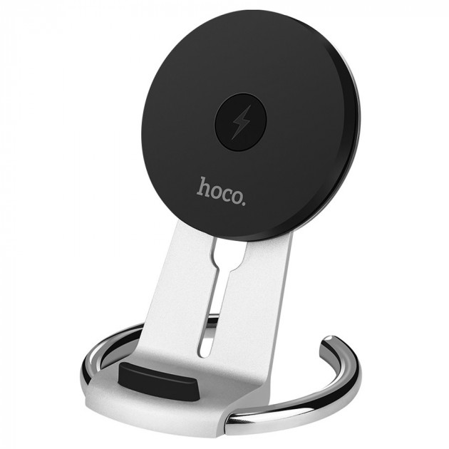 

Беспроводная зарядка-подставка Hoco CW5A Unhindered Desktop Stand Silver