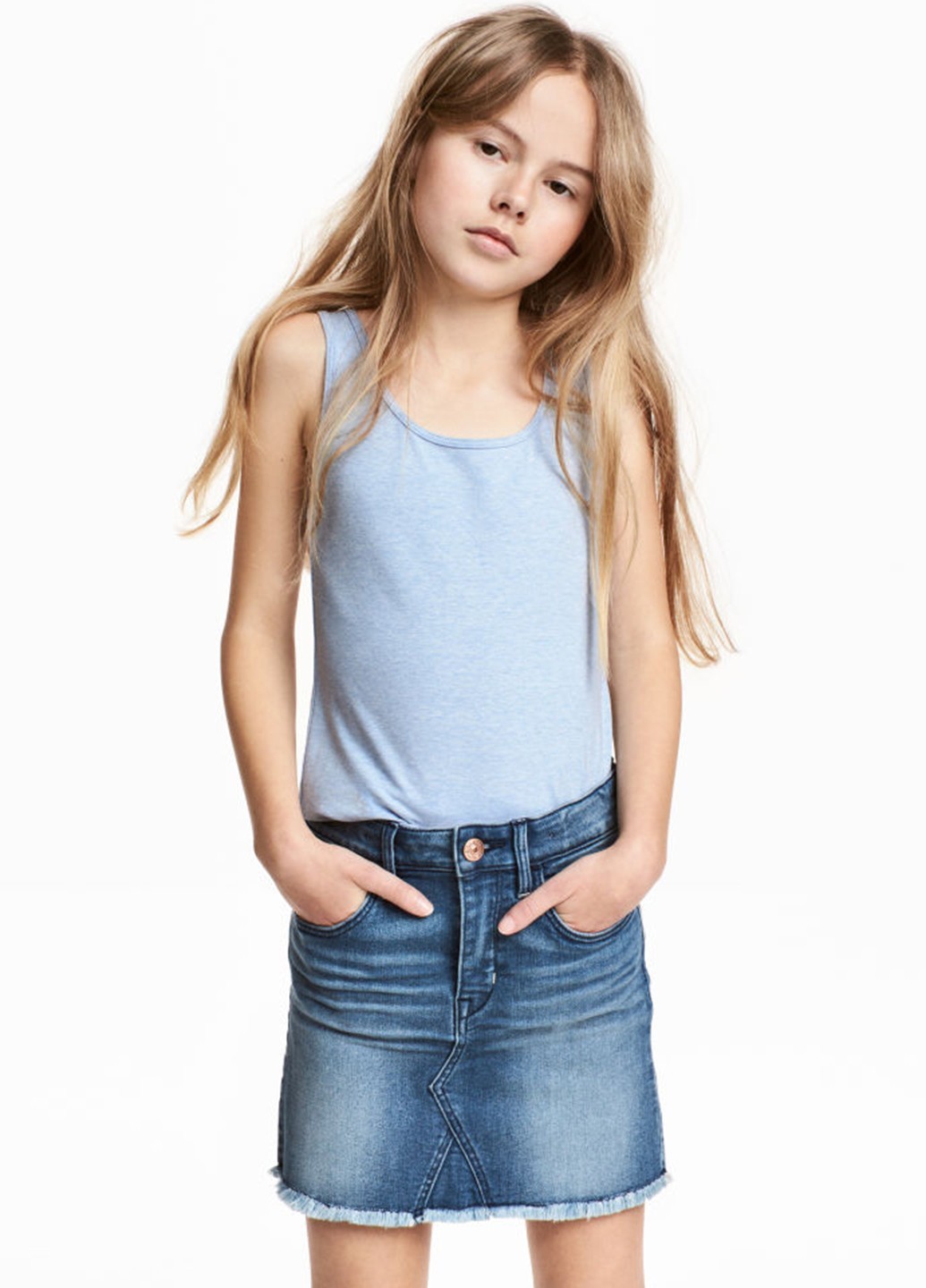 

Майка H&M KEL4620194 10-12 лет (146-152 см.) голубой