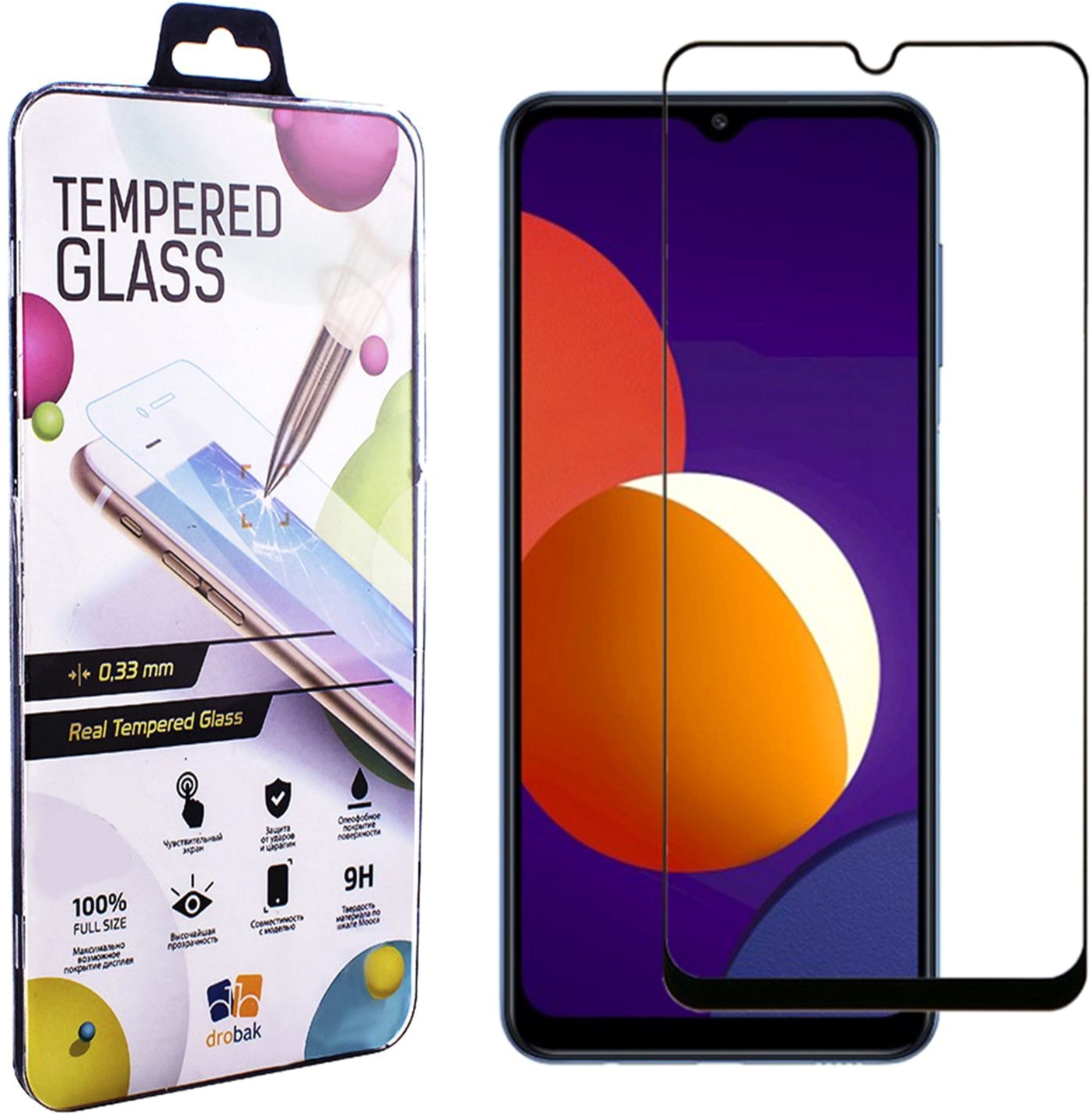 

Защитное стекло Drobak для Samsung Galaxy M12 Black