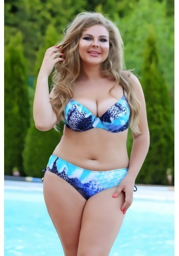 

Купальник Plus Size Синий цвет размер 46-52 (219-11)