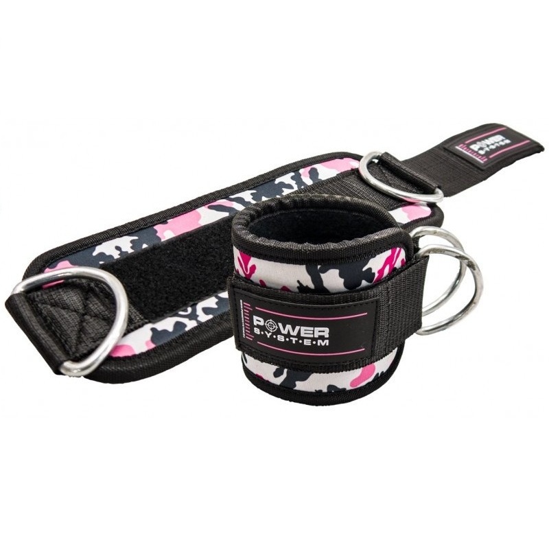 

Манжеты на лодыжку Power System Ankle Strap Camo PS-3470 Pink-Black (R145367)