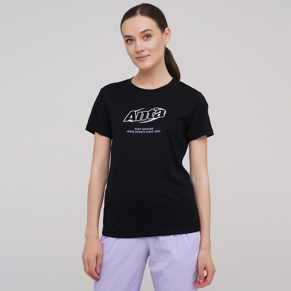 

Женская футболка Anta Ss Tee Черный 36 (ant862128114-5)