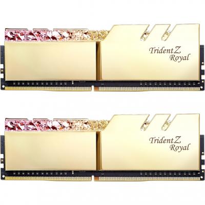 

Модуль памяти для компьютера DDR4 16GB (2x8GB) 3200 MHz Trident Z Royal RGB Gold G.Skill (F4-3200C16D-16GTRG)