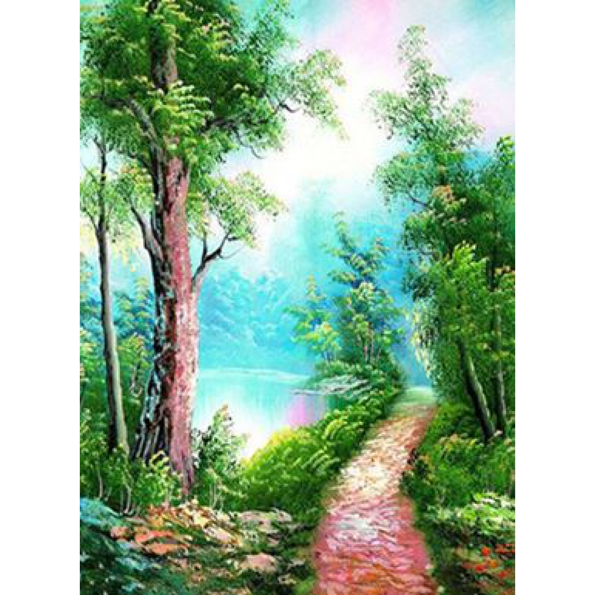 

Раск-ка по номер. 40*50см "Тропинка" карт.уп (холст на раме краск. кисти. )