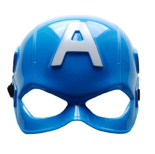 

Маска супергероя Капитан Америка (Captain America) голубая