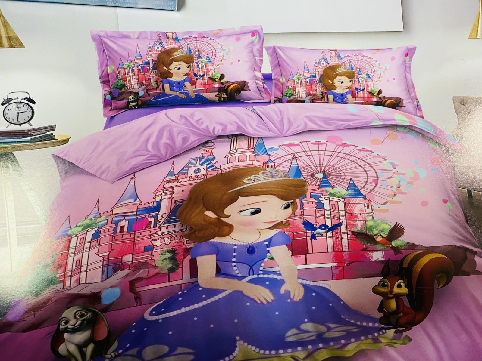 

Комплект постільної білизни Шем Royal satin 150Х215 принцеса Софія різнокольоровий 100