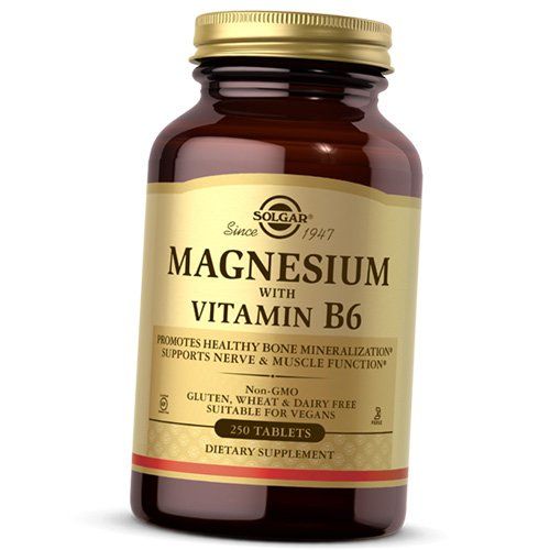 

Магний В6, Magnesium with Vitamin B6, Solgar 250таб (36313058)