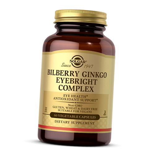 

Bilberry Ginkgo Eyebright Complex Solgar 60вегкапс (72313018)