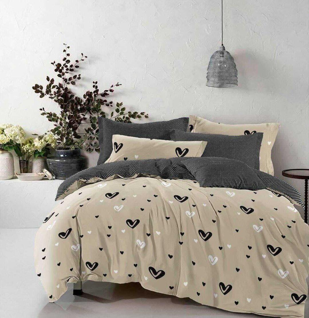 

Комплект постельного белья Qili Home Textile Сатин №S1012 Двуспальный 180х210 серо-бежевый