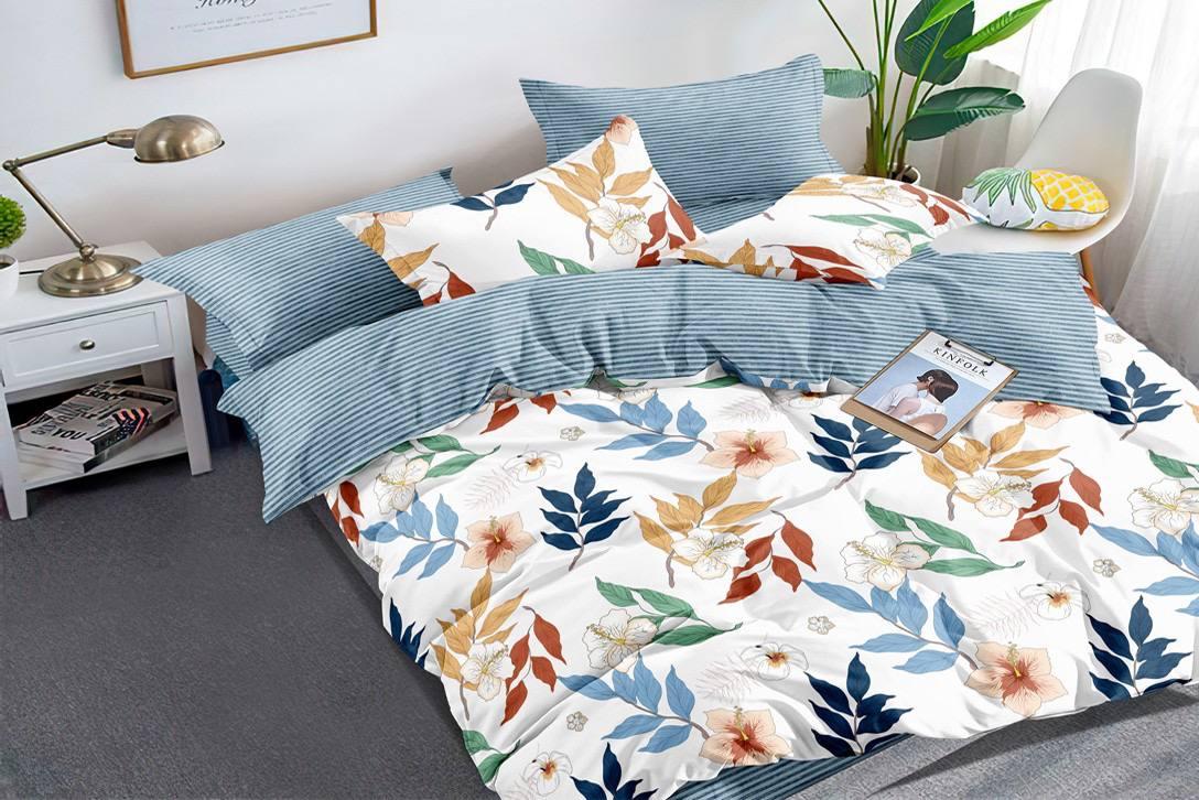 

Комплект постельного белья Qili Home Textile ранфорс разноцветный №R1002 Евро 200х220