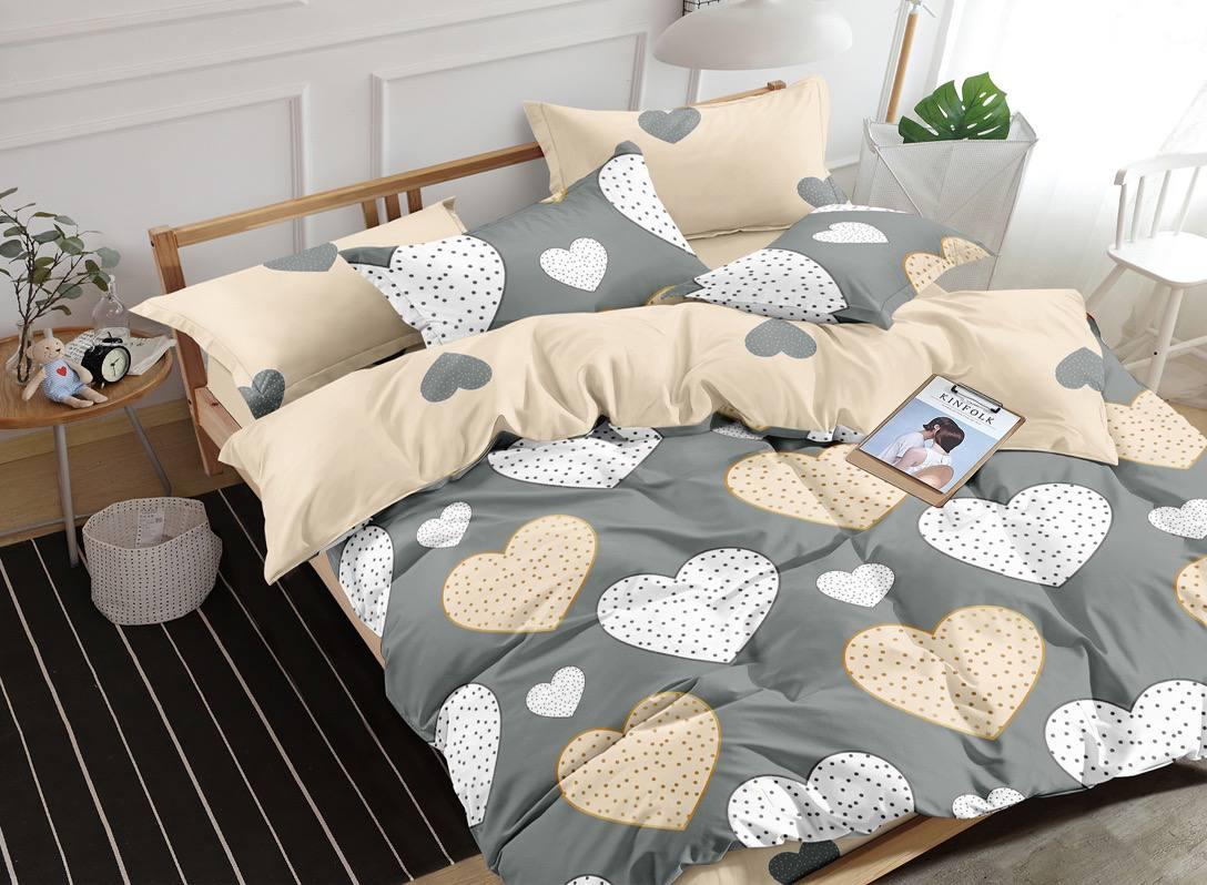 

Комплект постельного белья Qili Home Textile ранфорс №R1003 Полуторный 150х220 разноцветный