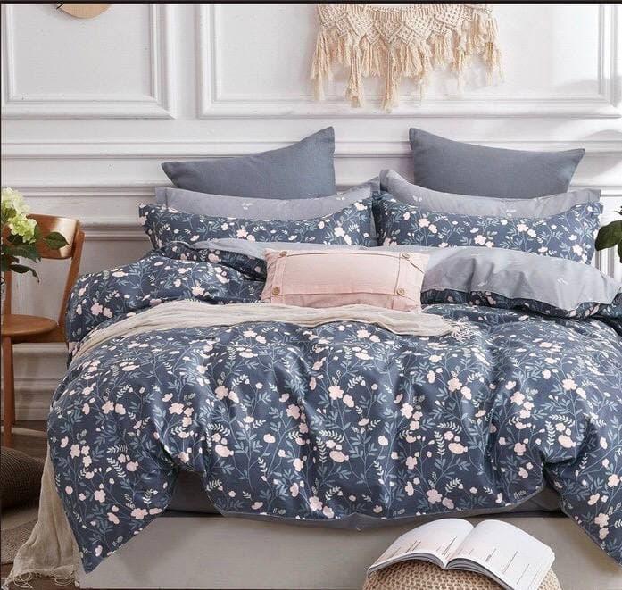 

Комплект постельного белья Qili Home Textile Сатин №Rsp1605R Евро 200х220 серо-розовый