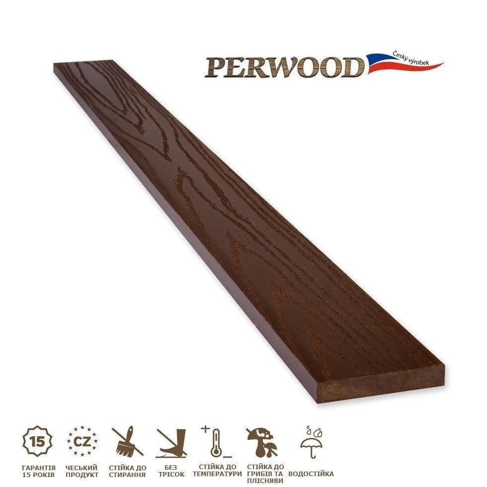 

Доска для заборов Perwood Fence Massive Темный Каштан 120х15х2000 мм (524333)
