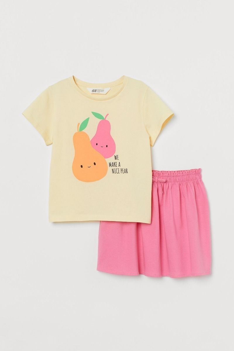 

Комплект для дівчинки з спідничкою H&M Жовтий 2- 4 роки (98-104 см) 2 од.