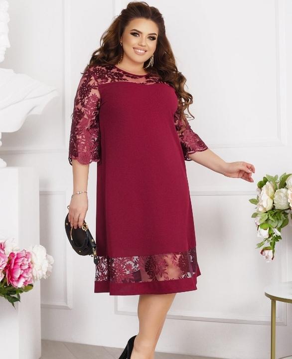 

Платье G&M k-79825 56 Размер цвет бордовый