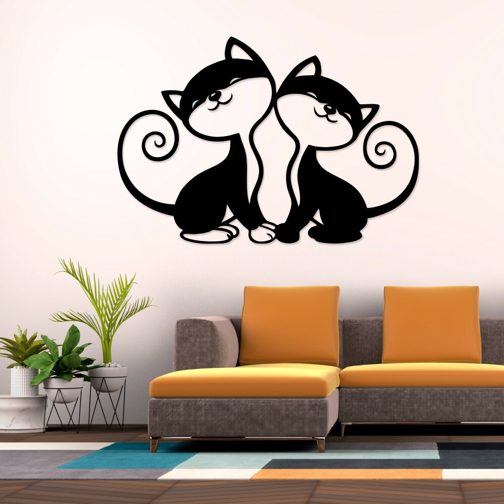 

Панно из дерева Born for Art Нежность котят 145х96 см Черное