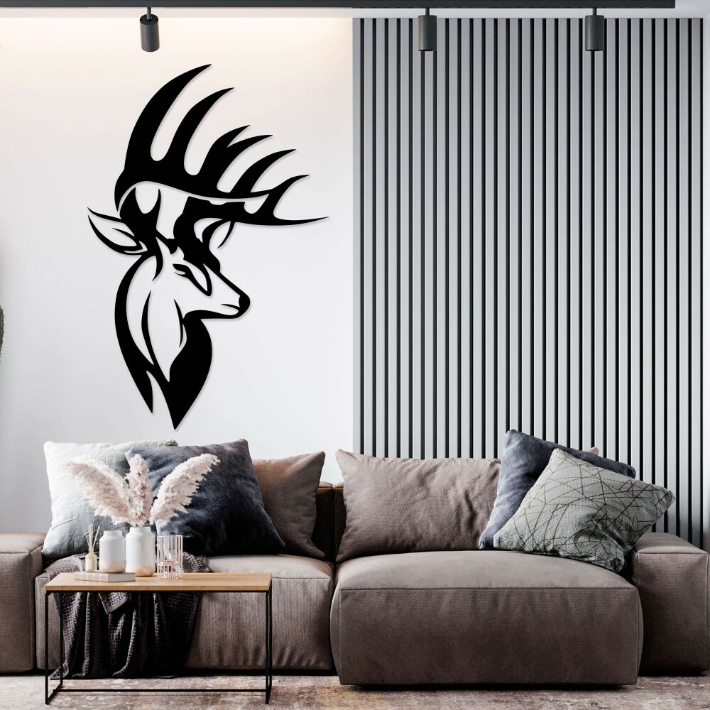 

Панно из дерева Born for Art Олень 145х96 см Черное