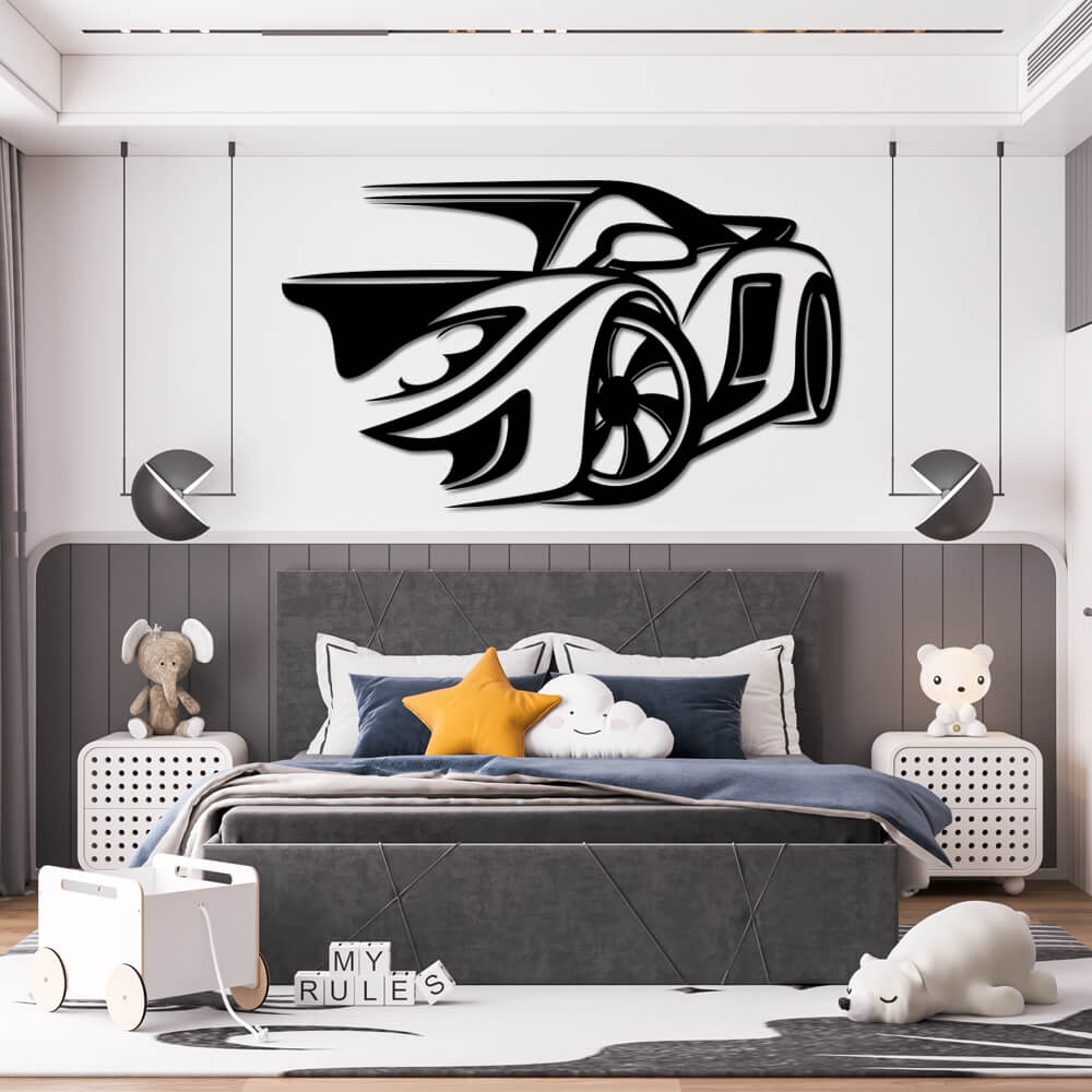 

Панно из дерева Born for Art Авто мечты 145х85 см Черное