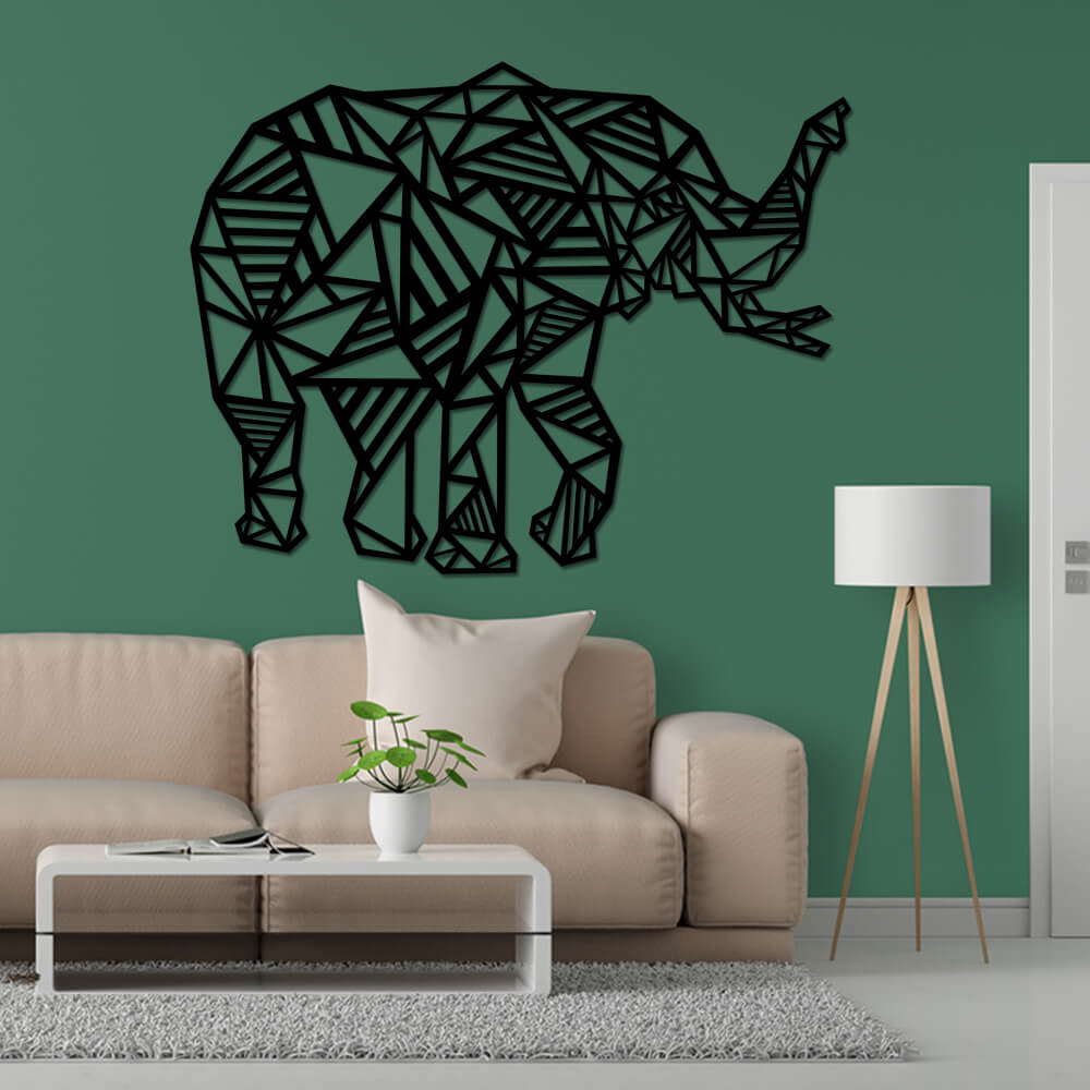 

Панно из дерева Born for Art Слоненок 115х89 см Черное