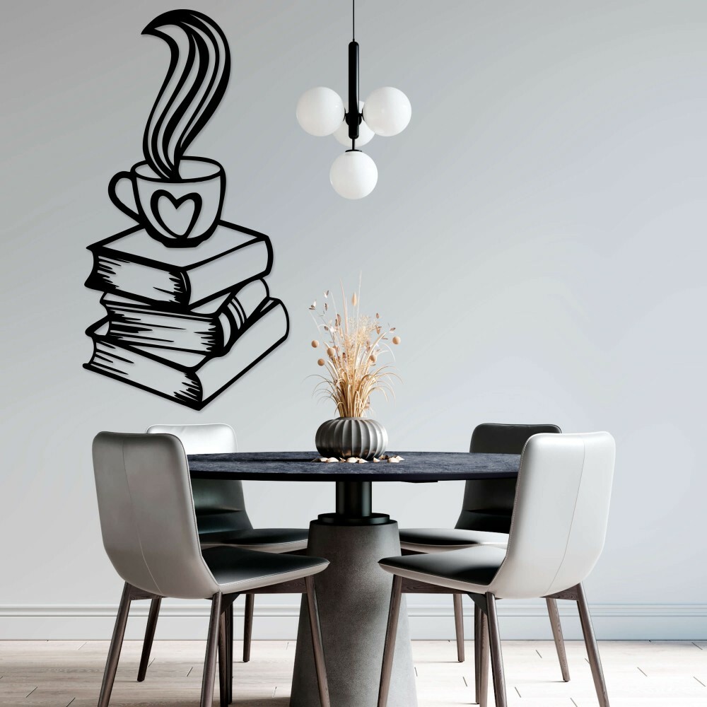

Панно из дерева Born for Art Coffee & Books 145х77 см Черное