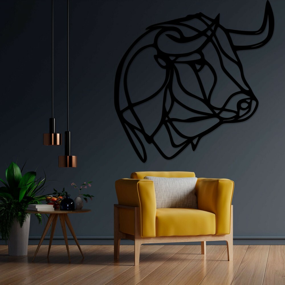 

Панно из дерева Born for Art Бык 90х87 см Черное