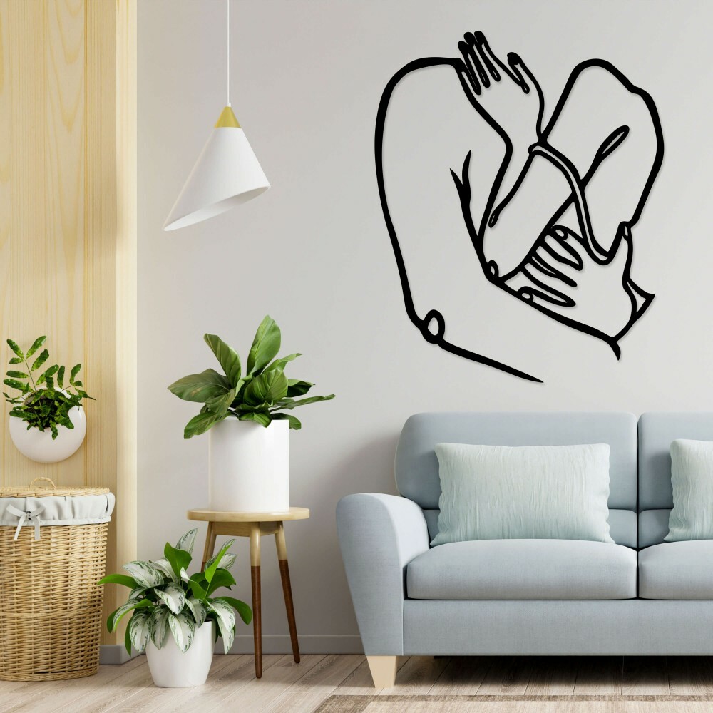 

Панно из дерева Born for Art Родные обьятия 90х77 см Черное