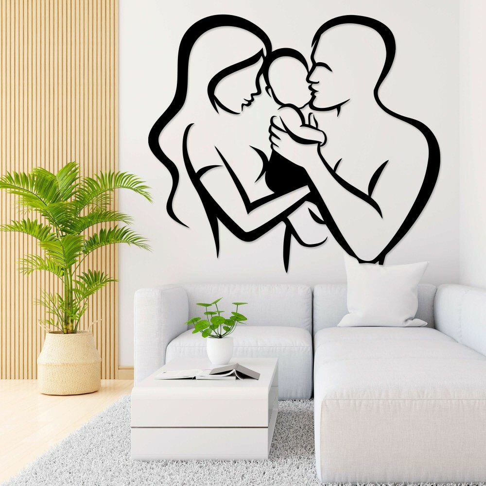 

Панно из дерева Born for Art Полноценная семья 90х82 см Черное