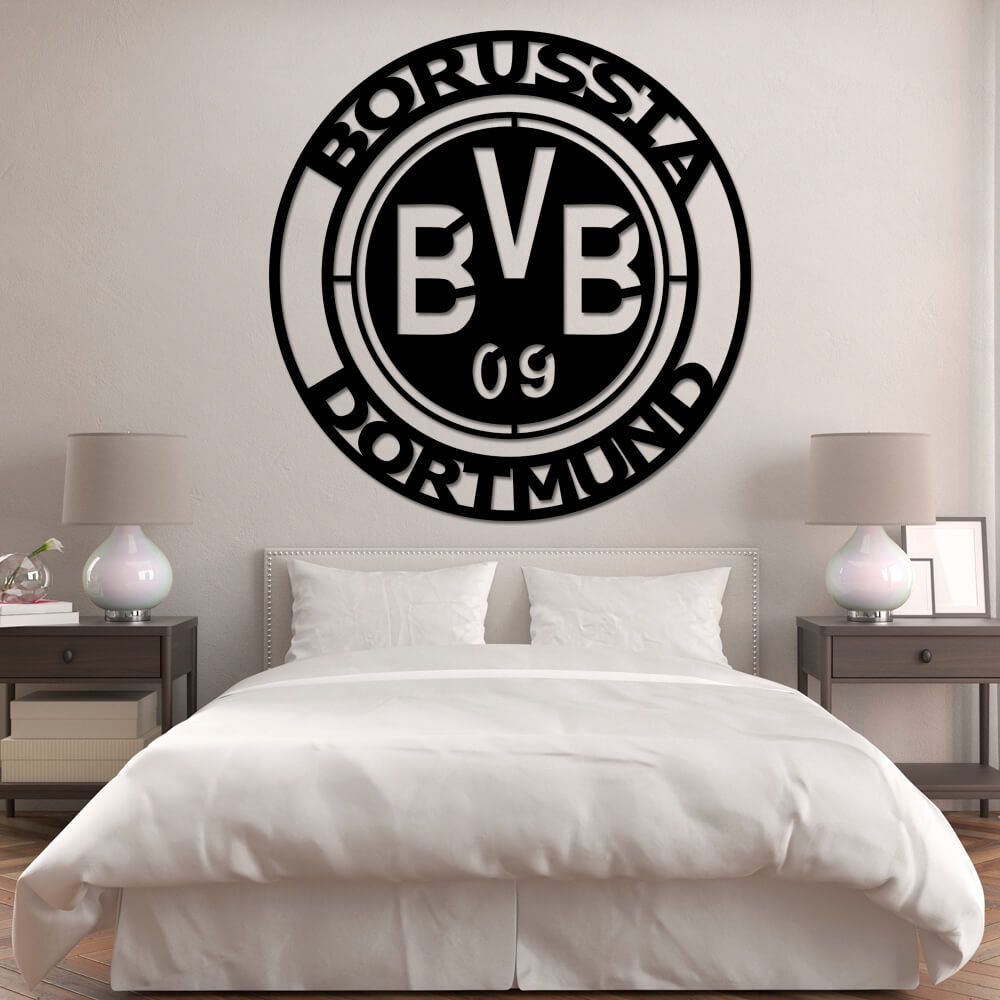 

Панно из дерева Born for Art ФК Borussia 90х90 см Черное