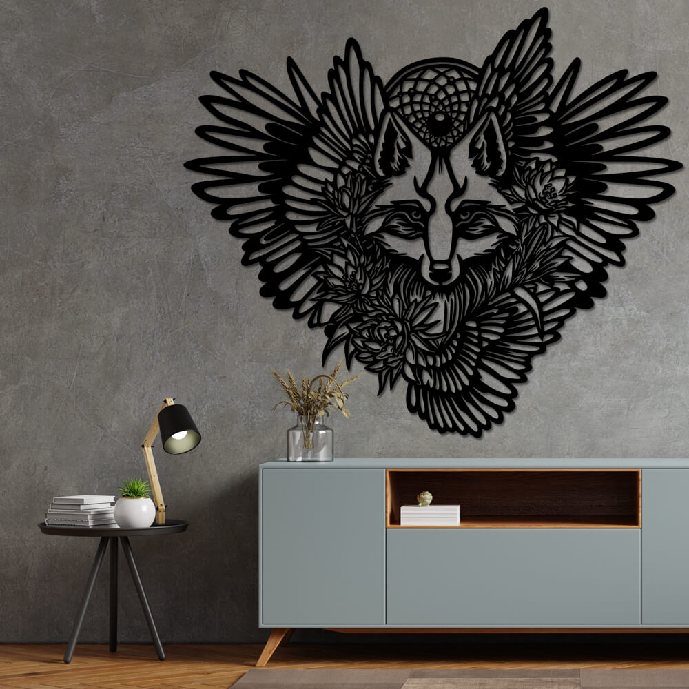 

Панно из дерева Born for Art Таинственный лис 115х87 см Черное