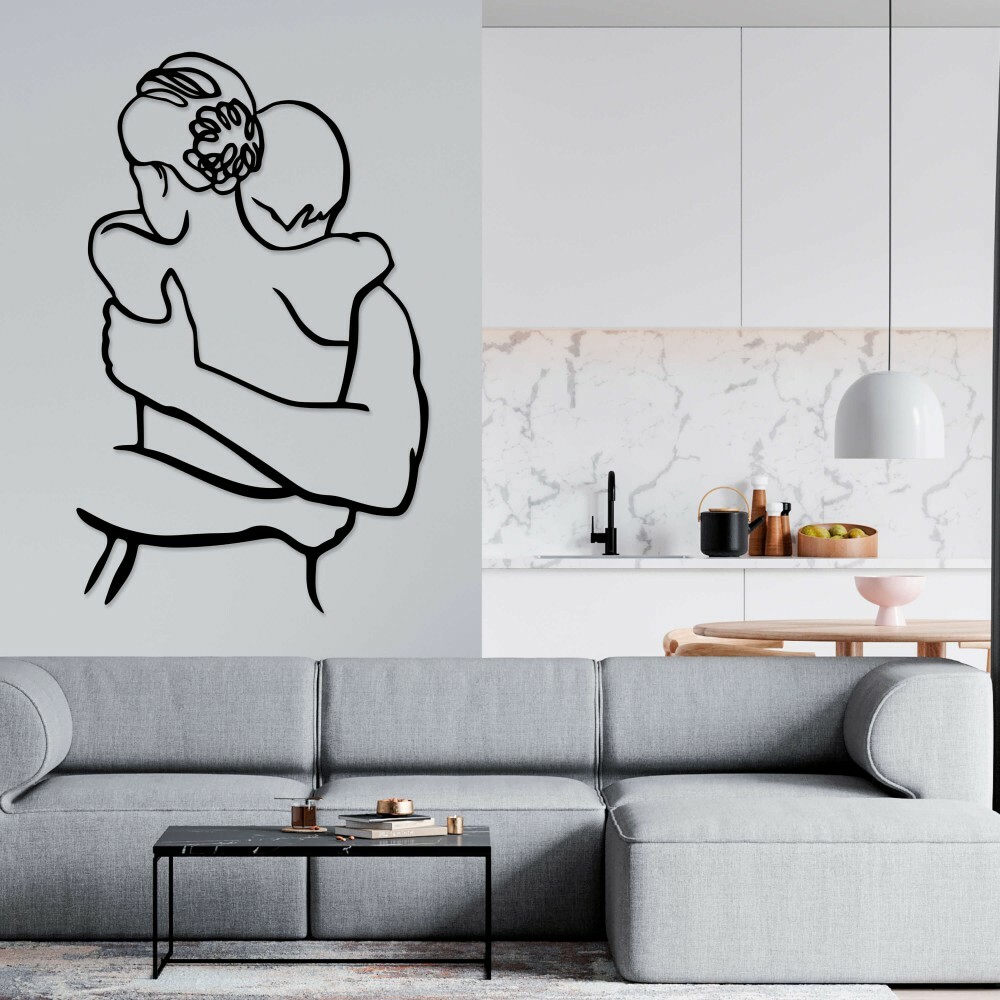 

Панно из дерева Born for Art Обьятия 90х60 см Черное