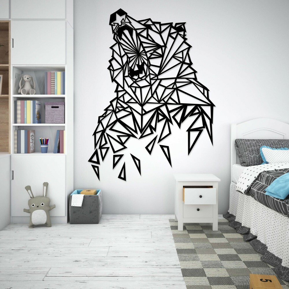 

Панно из дерева Born for Art Мощный медведь 70х51 см Черное