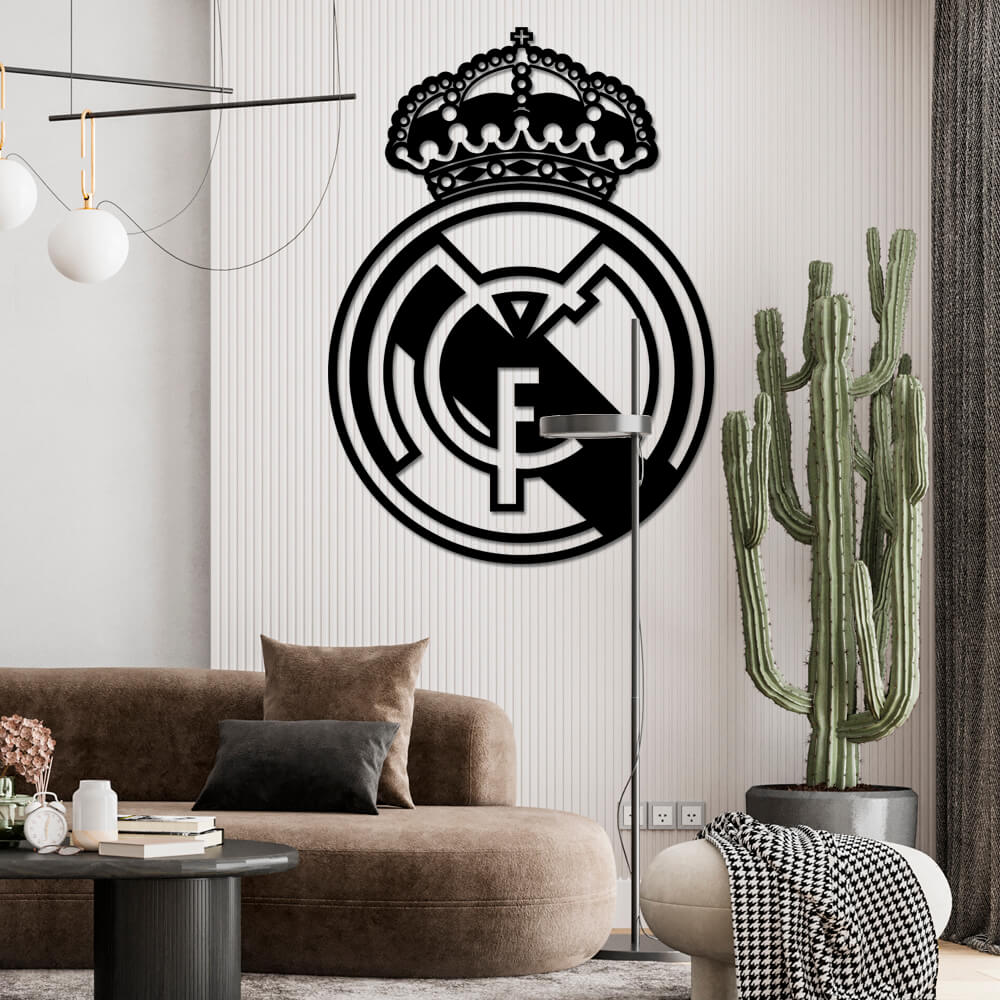 

Панно из дерева Born for Art ФК Real Madrid 70х50 см Черное