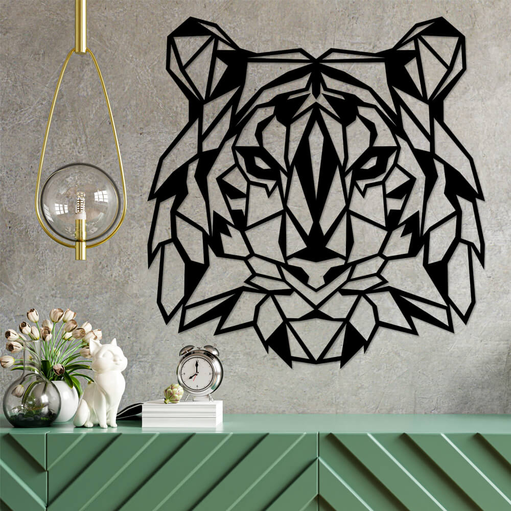 

Панно из дерева Born for Art Tiger 90х77 см Черное