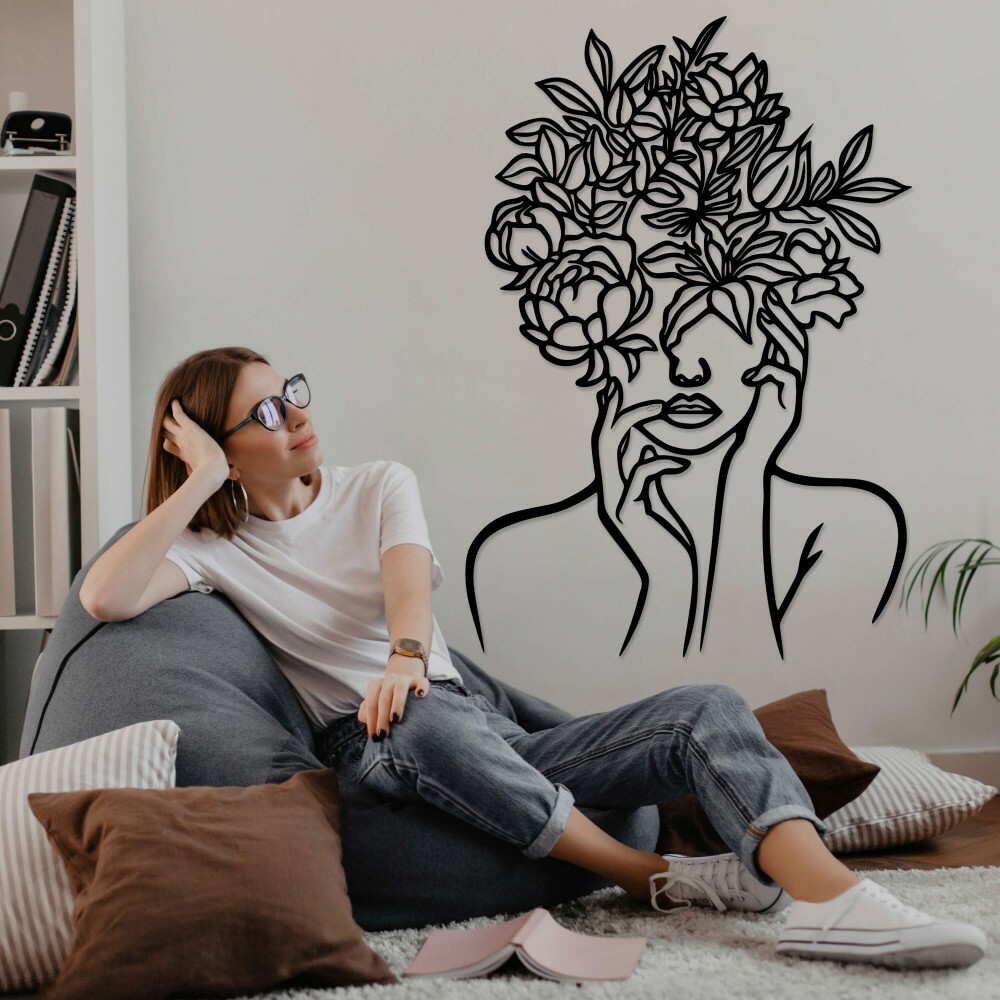 

Панно из дерева Born for Art Цветущие волосы 115х84 см Черное