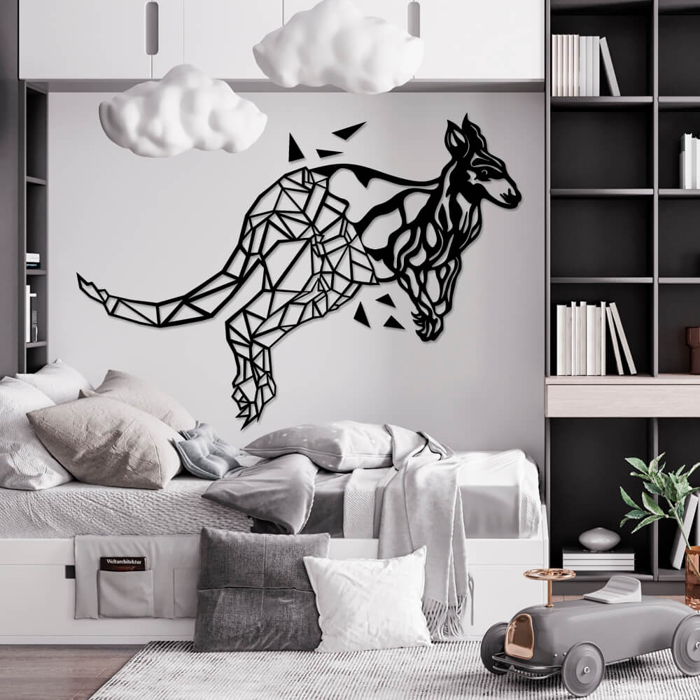

Панно из дерева Born for Art Кенгуру 115х81 см Черное
