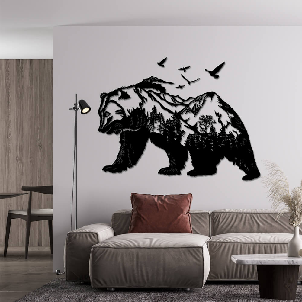 

Панно из дерева Born for Art Природа в медведе 115х87 см Черное