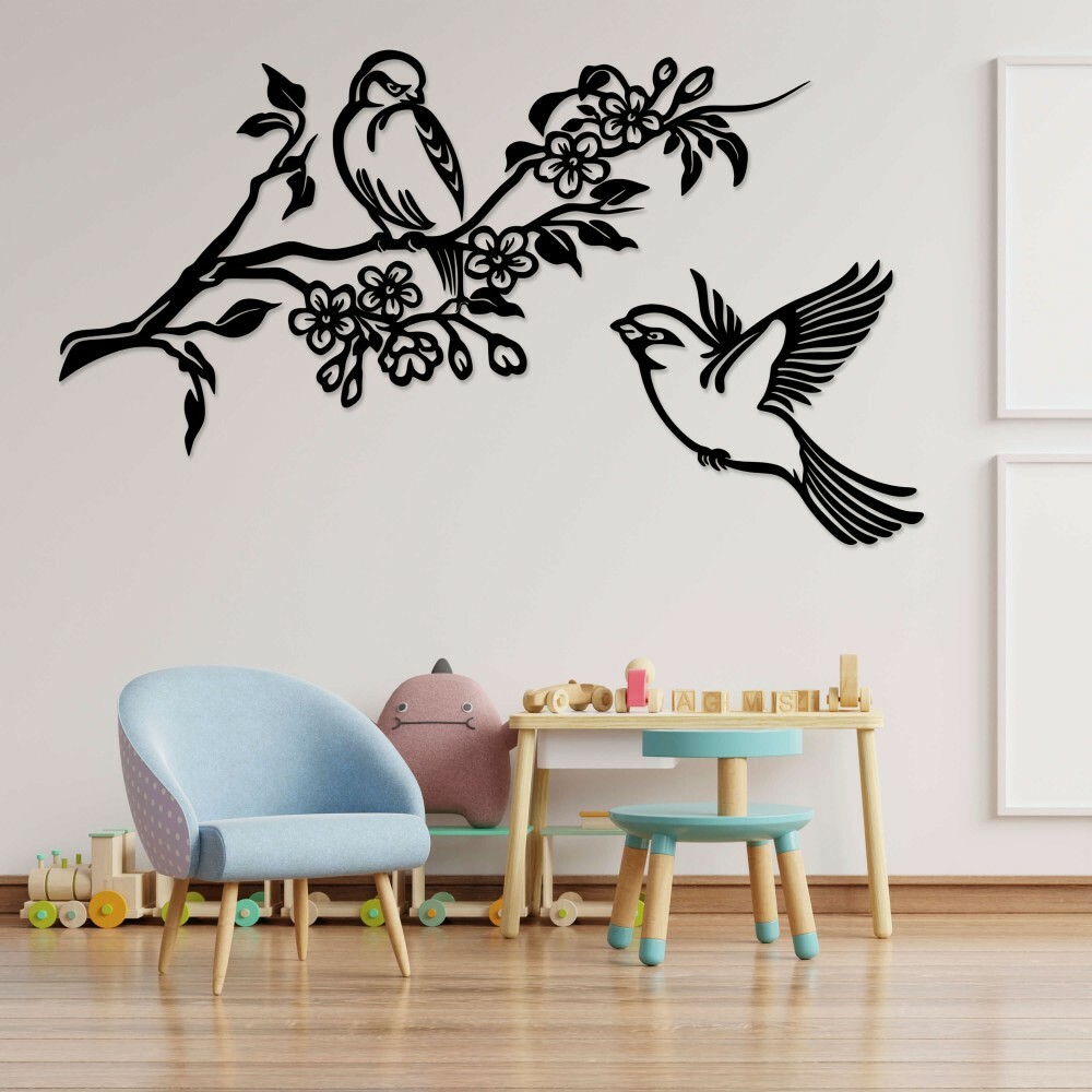 

Панно из дерева Born for Art Семейное гнездо 145х77 см Черное