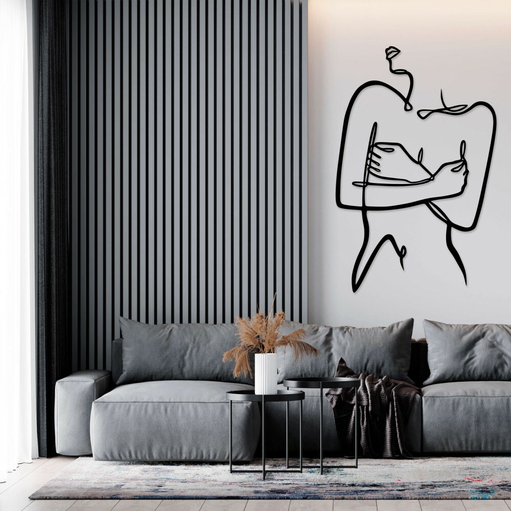 

Панно из дерева Born for Art Нежность девушки 90х60 см Черное