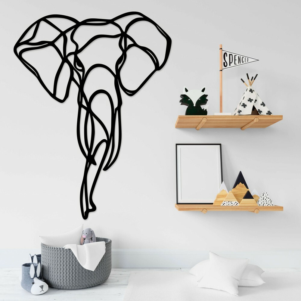 

Панно из дерева Born for Art Слон 2.0 90х69 см Черное