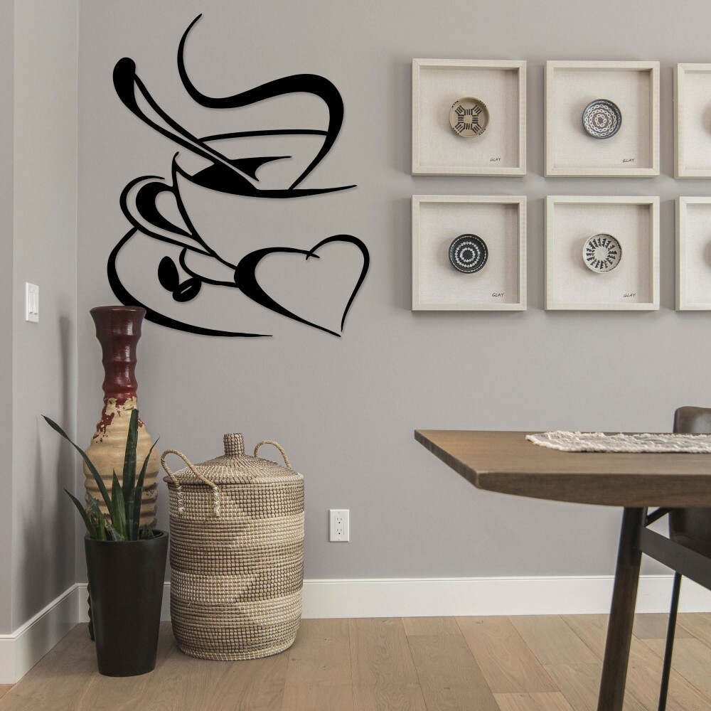 

Панно из дерева Born for Art Love coffee 90х72 см Черное