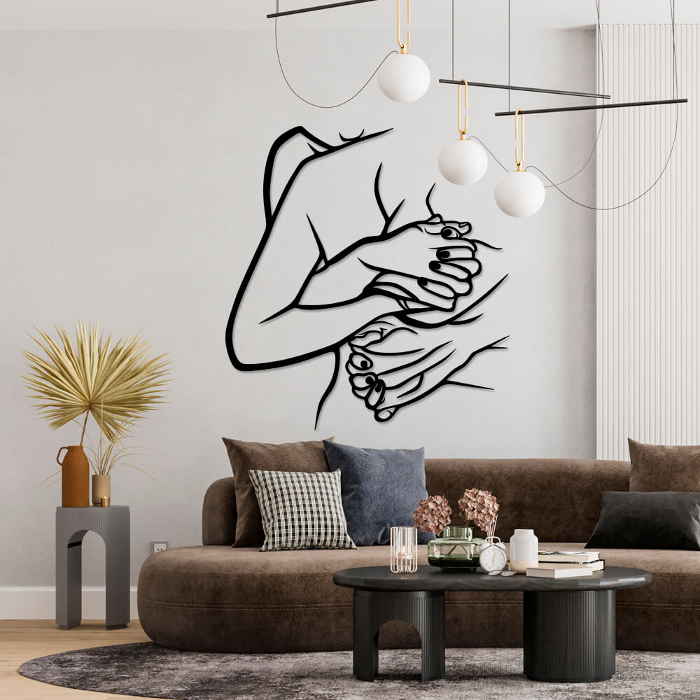 

Панно из дерева Born for Art Сожми мои руки 90х84 см Черное