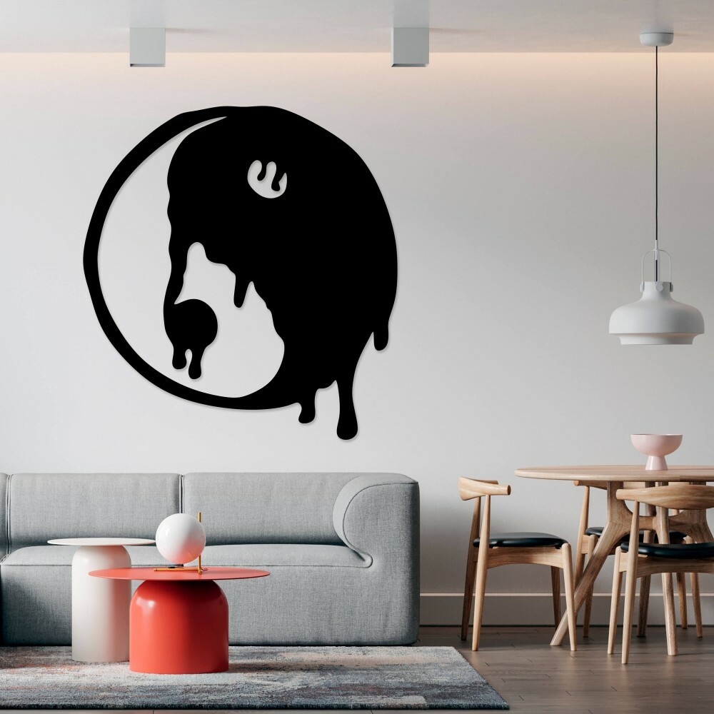 

Панно из дерева Born for Art Инь - Янь 90х87 см Черное