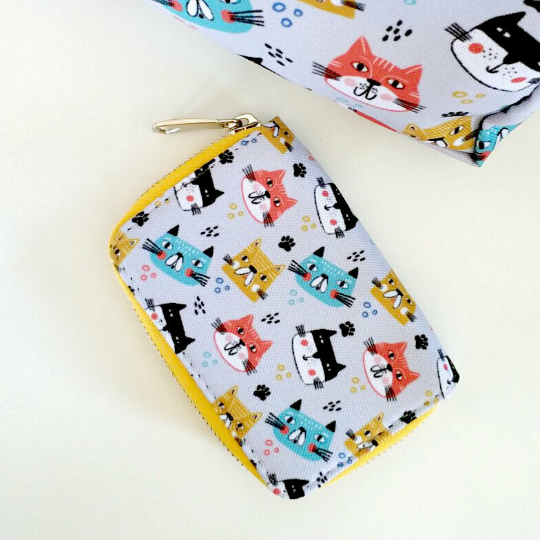

Кошелек на замке Котики Present кошелек на замке текстиль с принтом котов