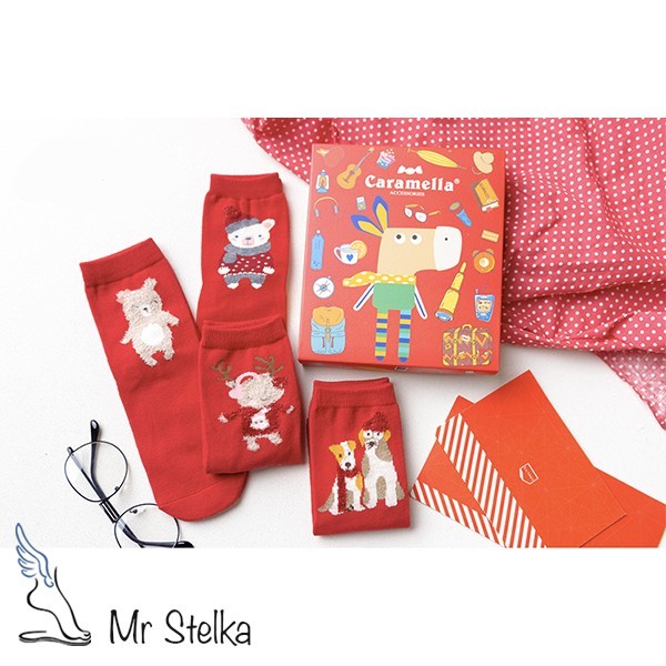 

Набор носков для детей "Funny donkey for little", 4 пары, красный цвет, 18-20см CA-14 №3