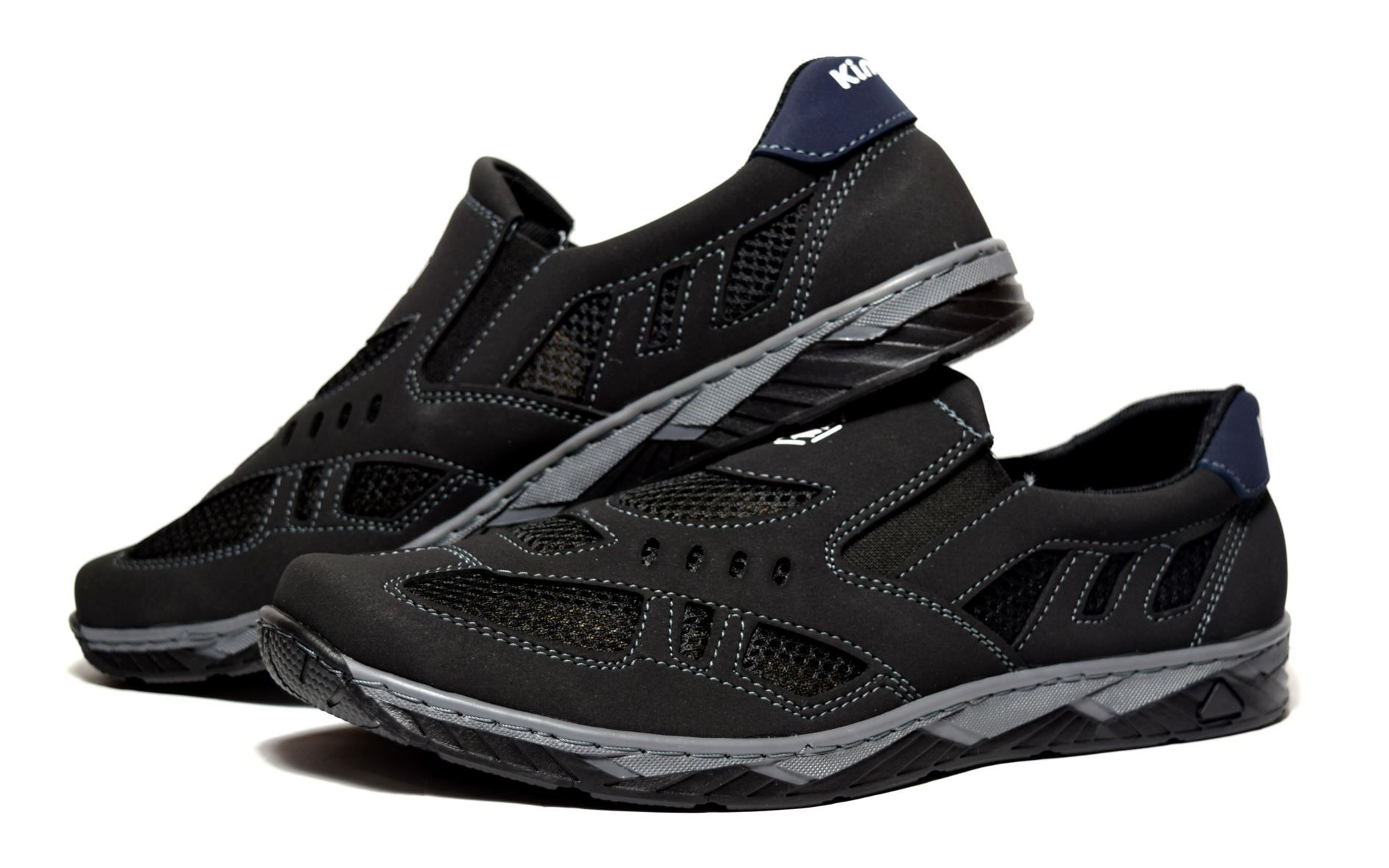 

Мокасины мужские летние Kindzer 42 черные (КС-35-ЧР)