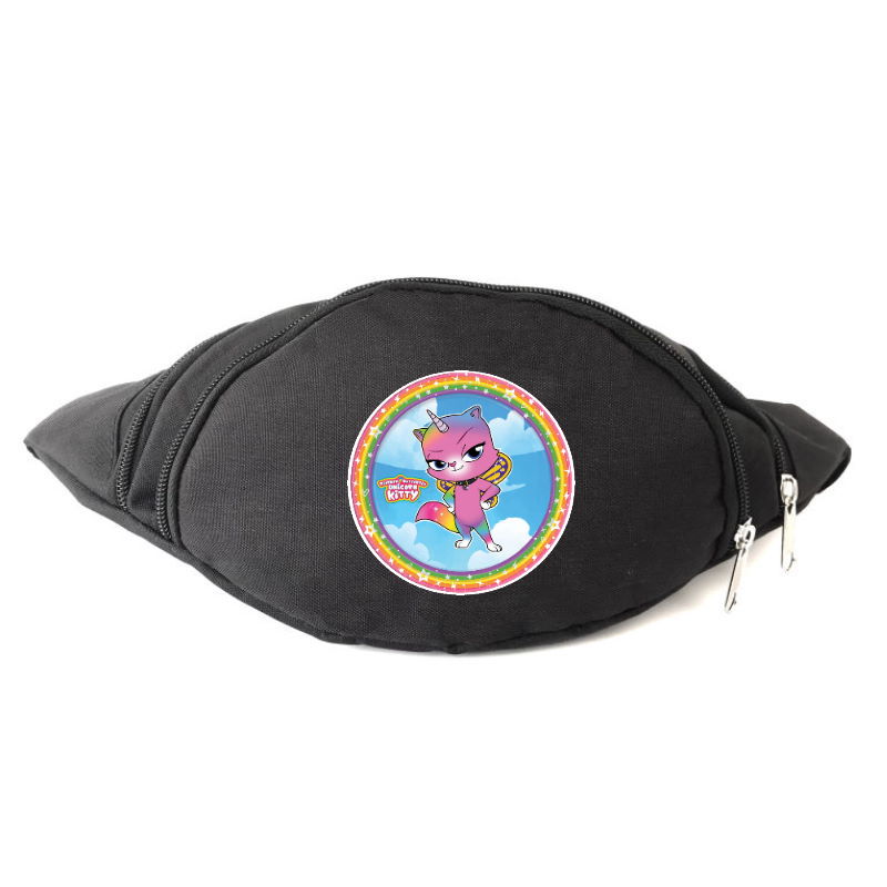 

Сумка Бананка на пояс Радужно бабочково единорожная кошка Cappuccino Toys (Rainbow Butterfly Unicorn Kitty-003) черный
