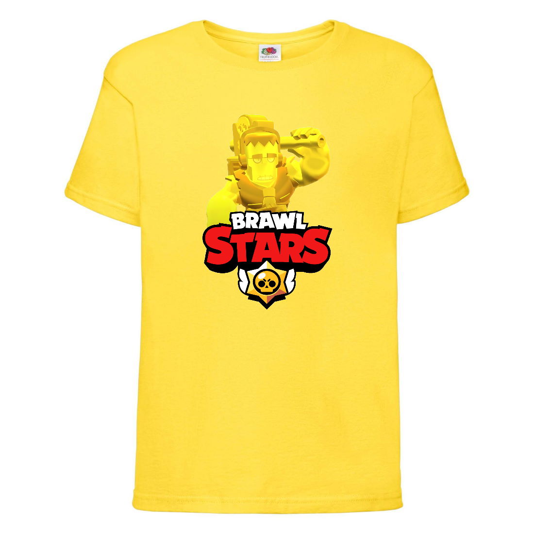 

Футболка детская Brawl Stars Frank Gold (Бравл Старс Фрэнк Золотой) желтая 104 см