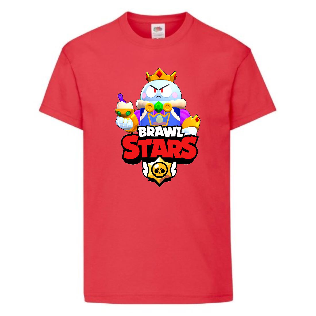 

Футболка детская Brawl Stars Lou King (Бравл Старс Лу Король) красная 116 см