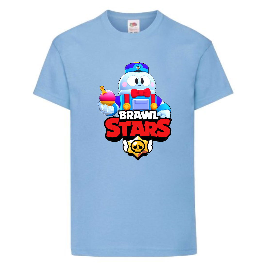 

Футболка детская Brawl Stars Lou (Бравл Старс Лу) голубая 164 см
