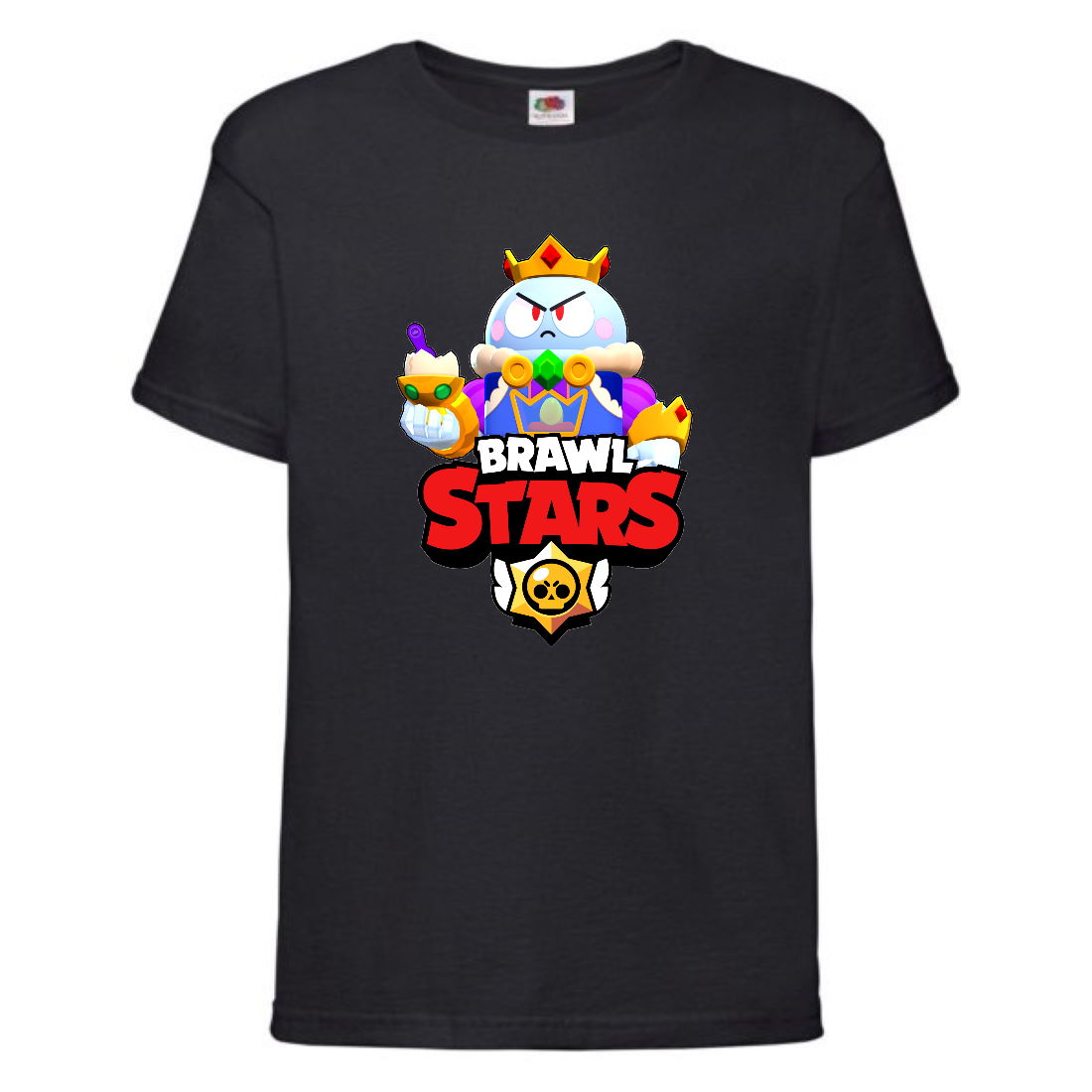 

Футболка детская Brawl Stars Lou King (Бравл Старс Лу Король) черная 140 см